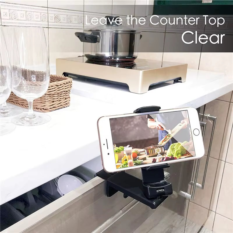 Portable Foldable Airplane Phone Holder and Desk Mount for Travel and Selfie Support