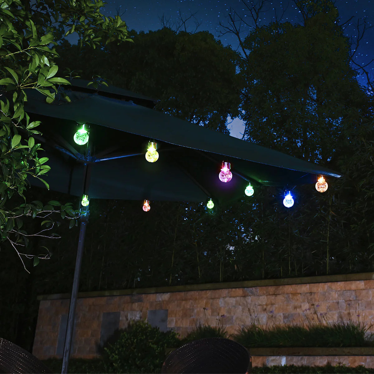 Gigalumi Solar Crackle Glass Hanging Ball Lights Set (8&12 Pack)