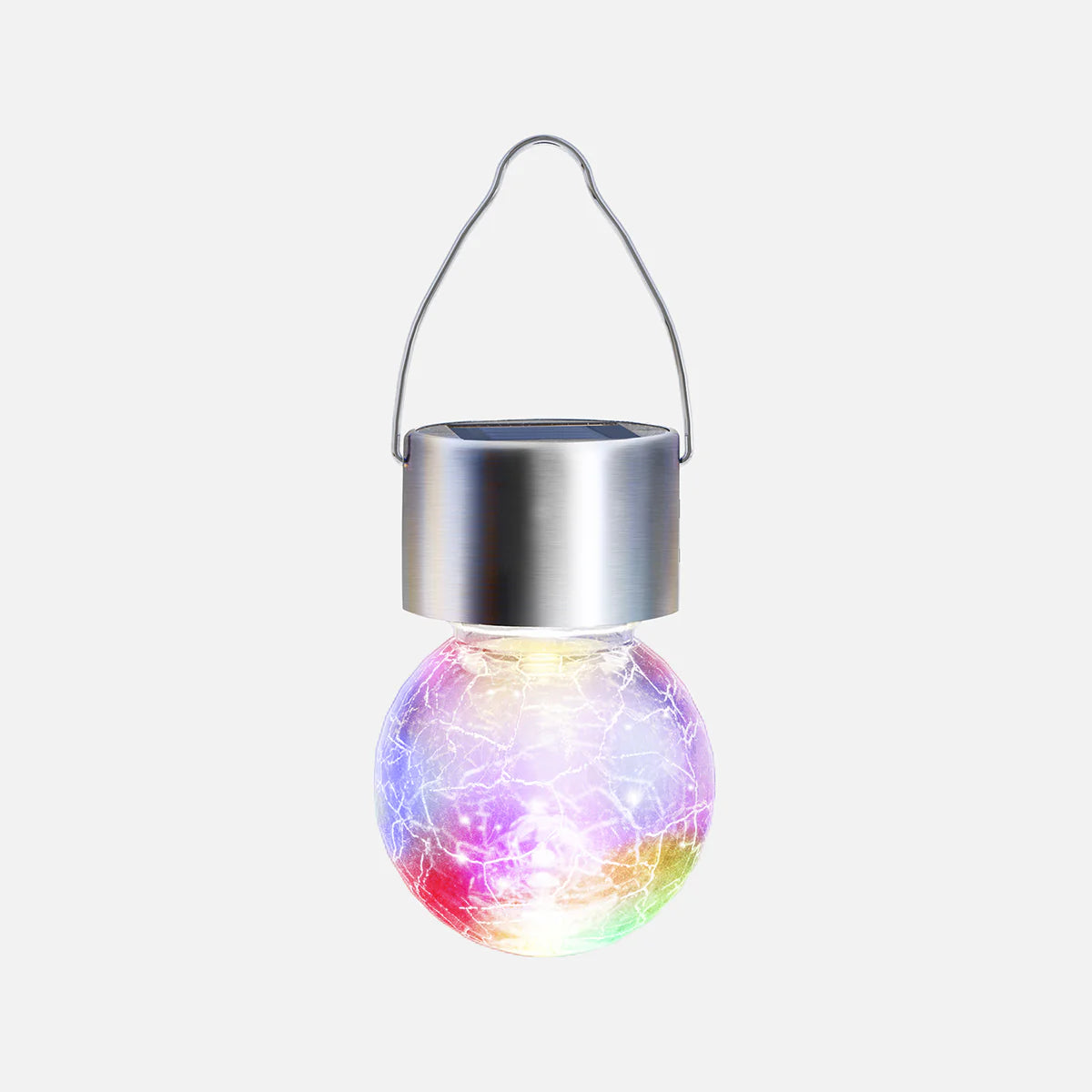 Gigalumi Solar Crackle Glass Hanging Ball Lights Set (8&12 Pack)