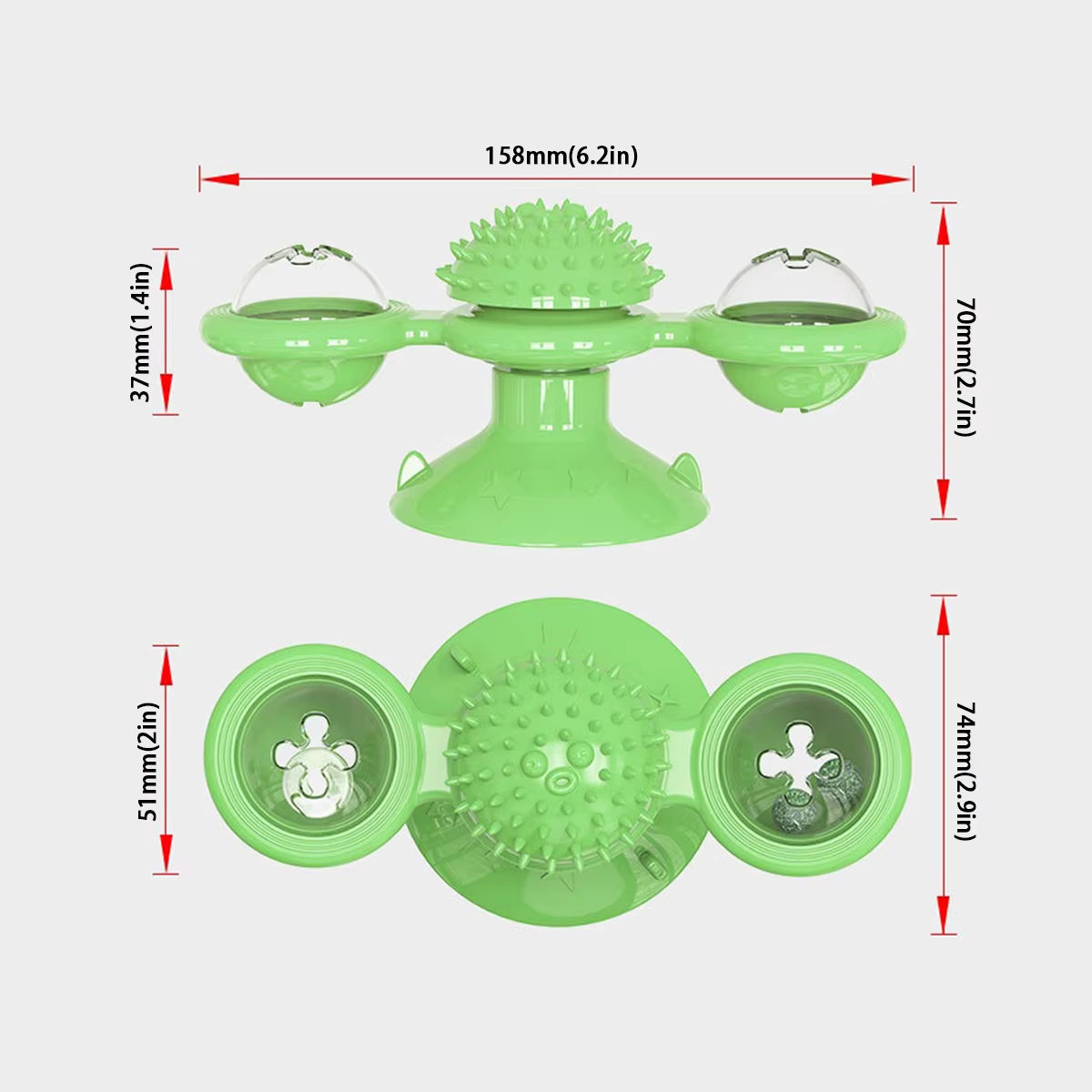 Interactive Multifunctional Cat Toy with Glowing Ball & Catnip - Suction Cup Design for Engaging Play and Teeth Massage