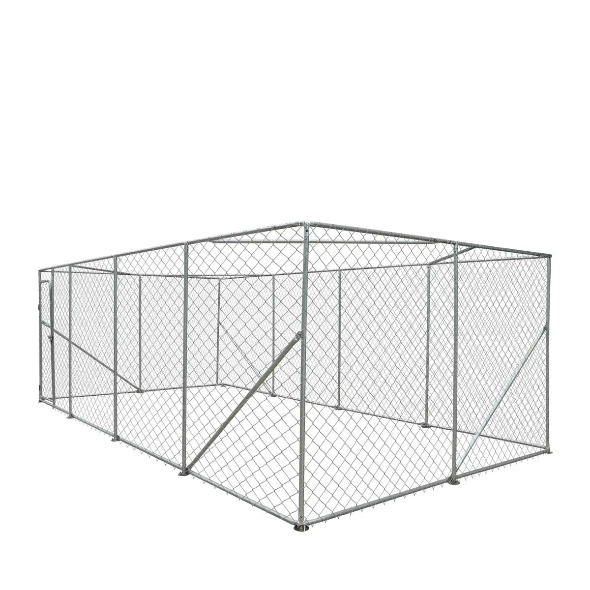 10’ X 20’ Outdoor Dog Kennel Playpen, Outdoor Dog Runner, Pet Exercise House, Lockable Gate, 6’ Chain-Link Fence, TMG-DCP1020