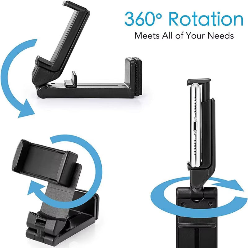 Portable Foldable Airplane Phone Holder and Desk Mount for Travel and Selfie Support