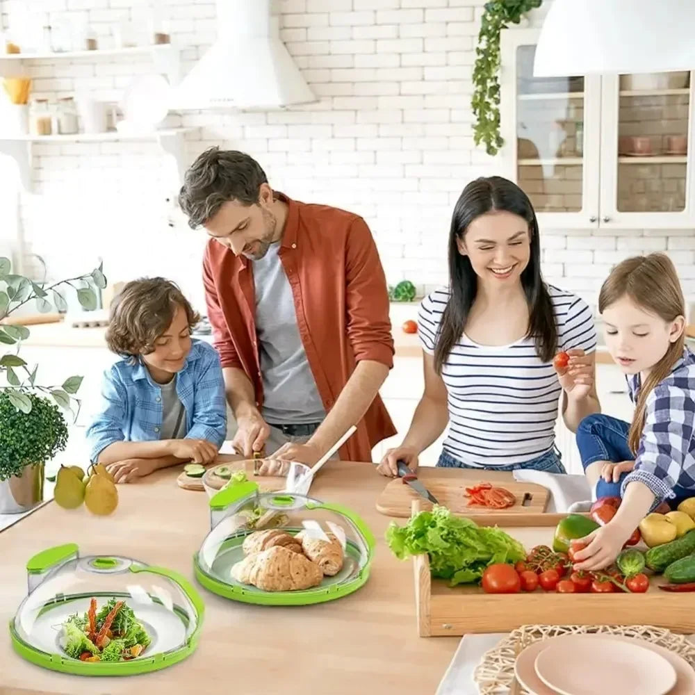 Clear Microwave Splatter Cover with Steamer Handle - 10 Inch Food Cover for Effortless Cooking and Mess-Free Heating