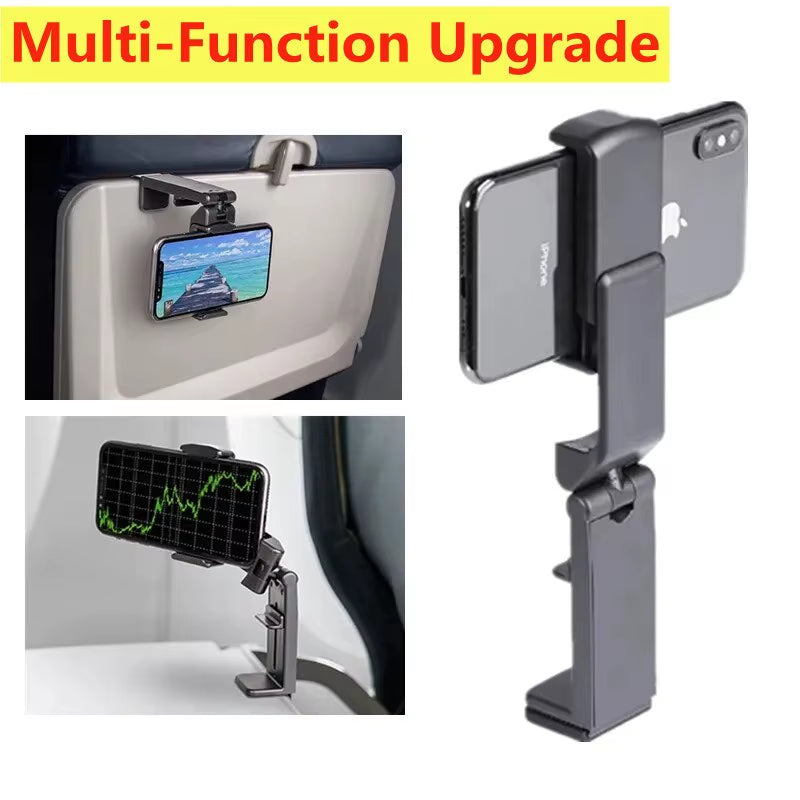 Portable Foldable Airplane Phone Holder and Desk Mount for Travel and Selfie Support