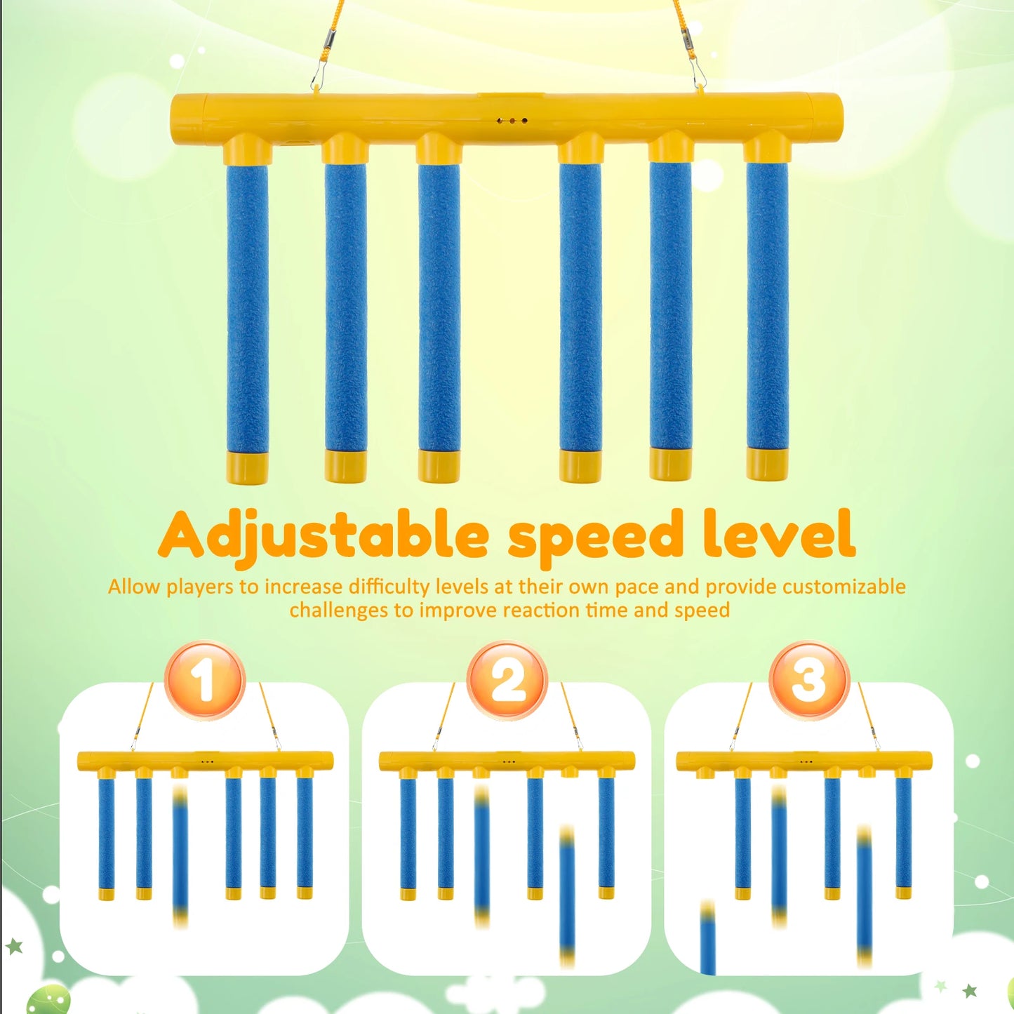Challenge Falling Sticks Game Kids Stick Catching Toy Training Reaction Ability Educational Parent-Child Interactive Toy Sports