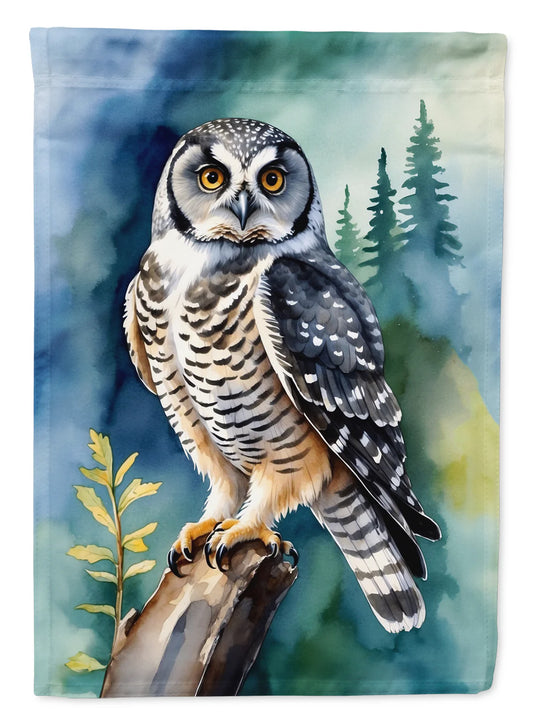 Northern Hawk Owl House Flag