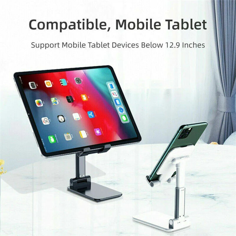 Adjustable Desktop Stand for Cell Phones and Tablets, Compatible with iPad and iPhone
