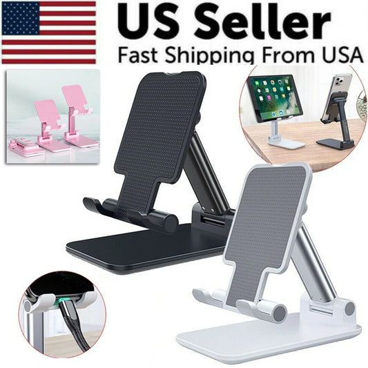 Adjustable Desktop Stand for Cell Phones and Tablets, Compatible with iPad and iPhone